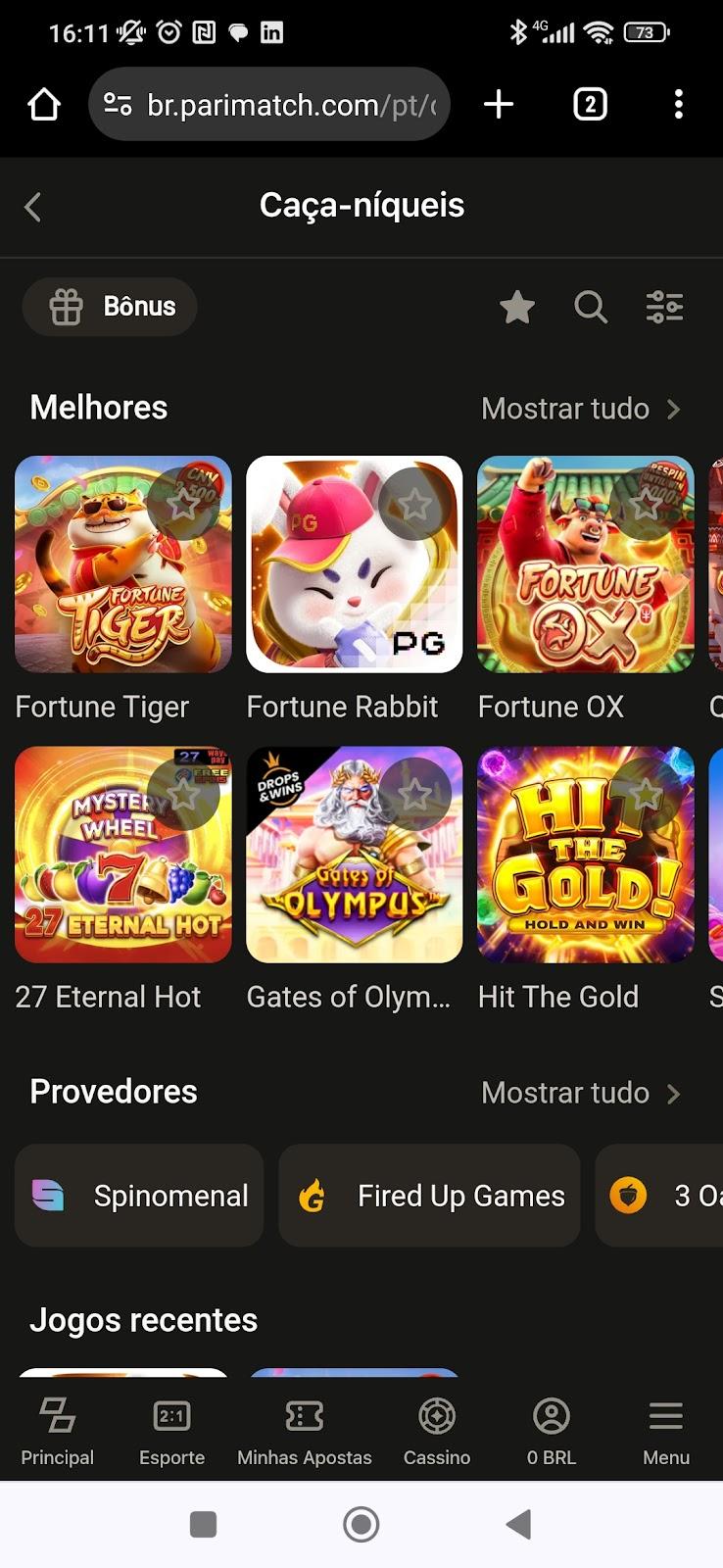 Alguns dos melhores jogos de caça-níqueis no Parimatch